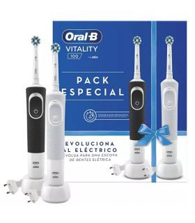 Cepillo Dental Electrico Recargable Oral-B Vitality 100 Blanco Y Negro