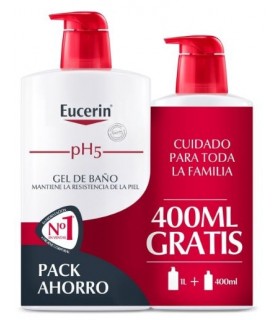 Eucerin pH5 Gel de Baño Piel Sensible 1 L + REGALO 400 ML