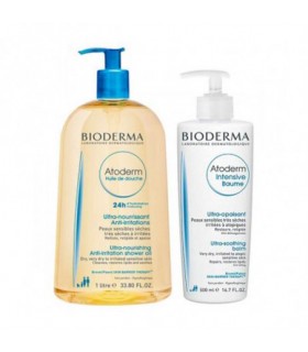 Bioderma Pack Atoderm Intensive Baume 500 Ml + Atoderm Huile de Douche 1L