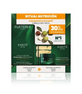 René Furterer Pack Ritual Nutrición Karité Nutri Aceite 100 Ml + Champú 150 Ml + Mascarilla 200 Ml + Crema de Día 100Ml