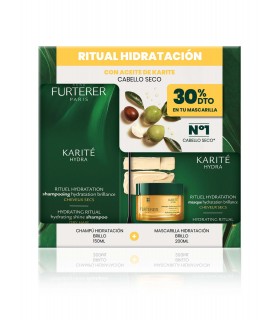 Rene Furterer Pack Ritual Hidratación Karité Hydra Champú 150 Ml + Mascarilla 200 Ml + Crema de Día 100 Ml