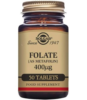 Folato (Como Metafolin) 400 MCG 50 Comp (Solgar)