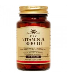 Solgar Vitamina A Seca 5000 IU 100 Cápsulas