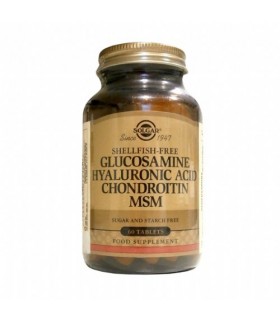 SOLGAR GLUCOSAMINA ACIDO HIALURO. CONDROITINA 60