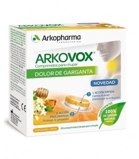 ARKOVOX DOLOR DE GARGANTA 20 COMPRIMIDOS PARA CHUPAR