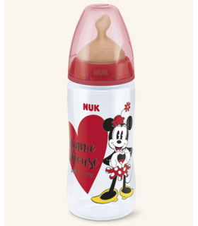Nuk First Choice Biberón Mickey-Minnie Tetina Látex 6-18 MESES 300 ML