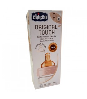 Chicco Original Touch Biberon Caucho Rosa 0M+ Fllujo Lento 150 ml