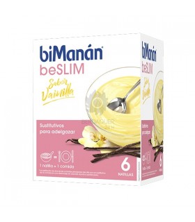 Bimanan beSLIM Natillas Vainilla 250 G 6 Unidades