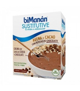 Bimanan Sustitutive Crema Avena Y Cacao Con Pepitas De Chocolate 5 X 55G