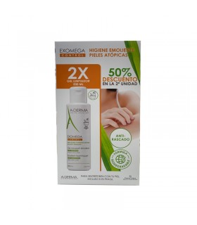A-derma Exomega Control Duplo Gel Moussant Emoliente 500 ml + 500 ml 50% de dto
