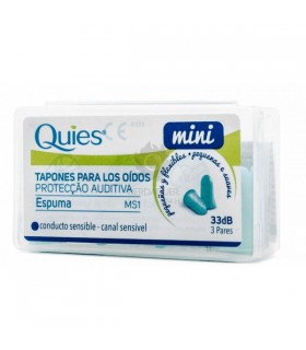 Quies Tapones Oidos Espuma Ms1 Mini 3 Pares